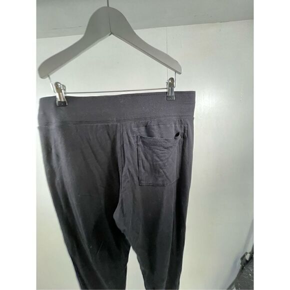Athleta Black Pull-up Elastic waist Drawstring Sweatpants Size L - Picture 4 of 9